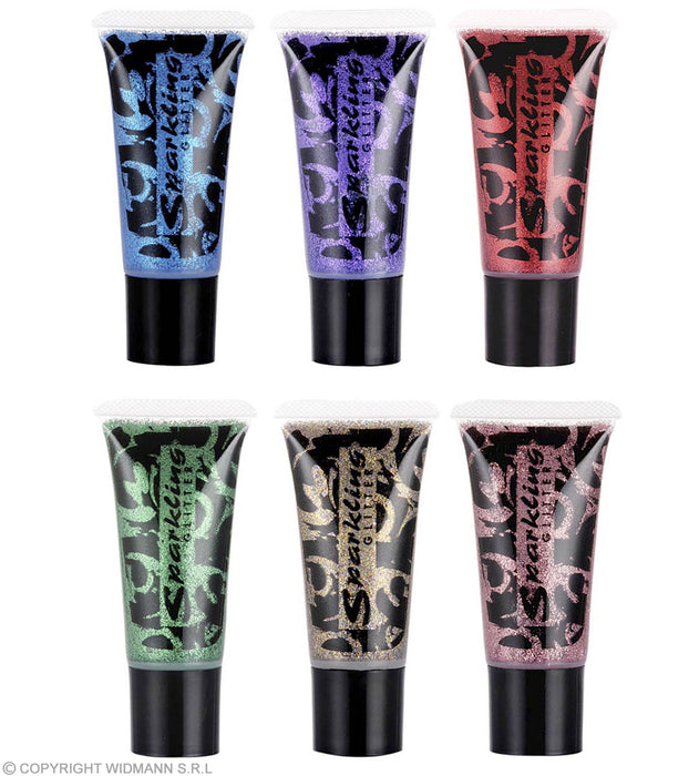 GEL GLITTER SCINTILLANTE PER VISO E CORPO IN TUBETTO