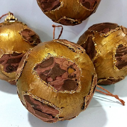 4 PALLE LEGNO MARRONI