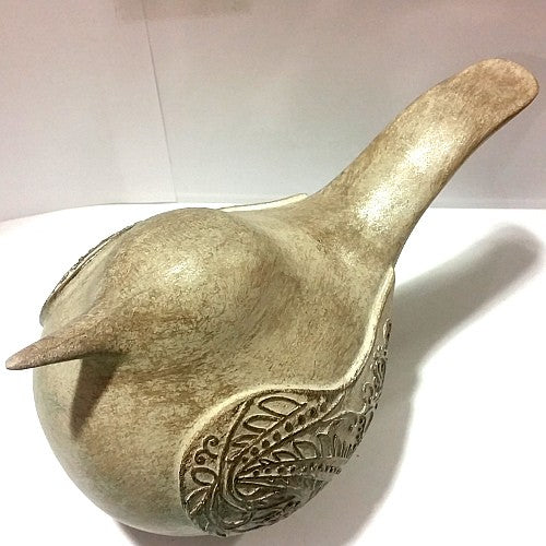 PASSERO IN RESINA BEIGE