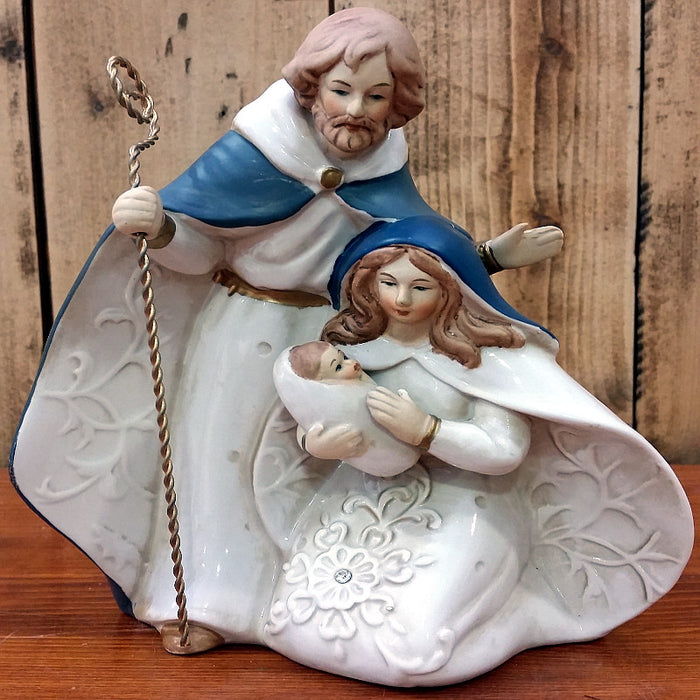 NATIVITA' CON MANTELLO AZZURRO