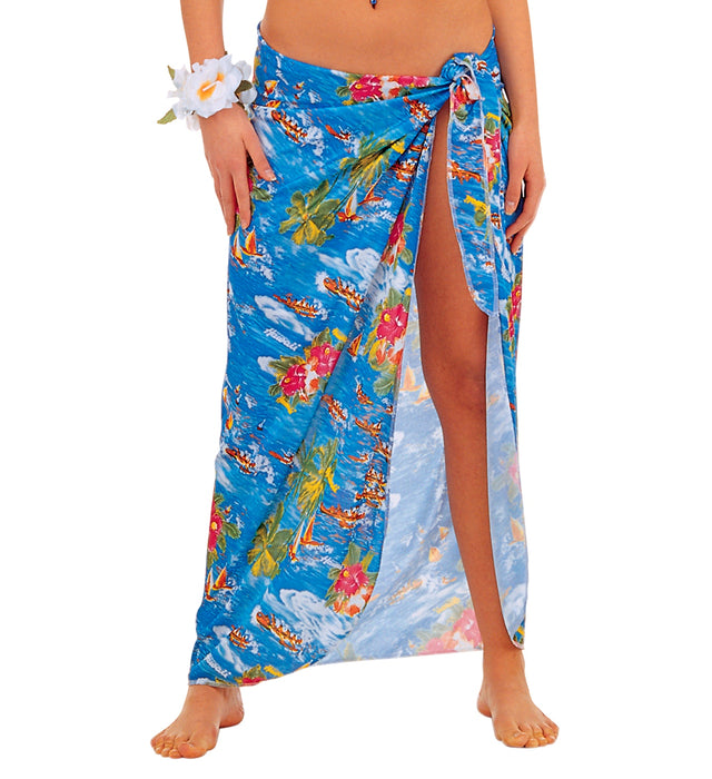 PAREO FIORI COPRICOSTUME STILE HAWAIANO