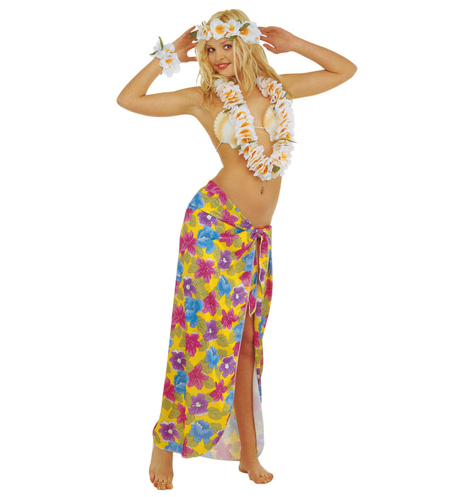 PAREO FIORI COPRICOSTUME STILE HAWAIANO