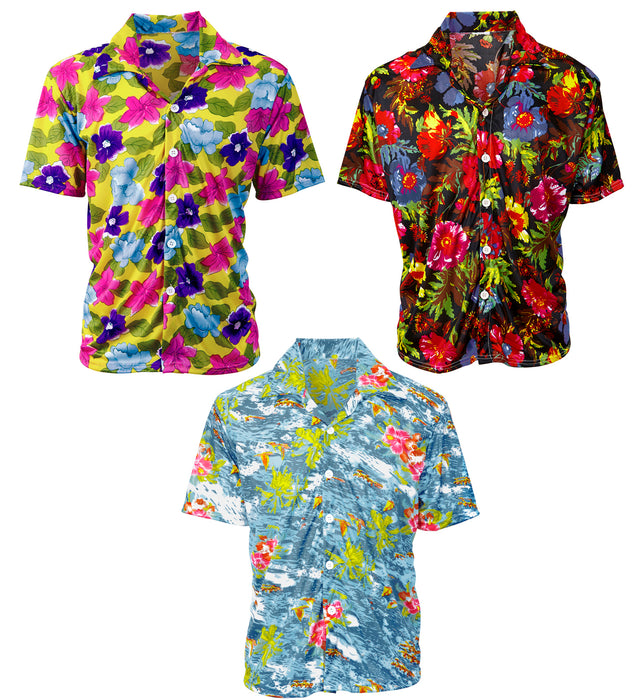 CAMICIA HAWAIANA IN TESSUTO MULTICOLOR FIORATO