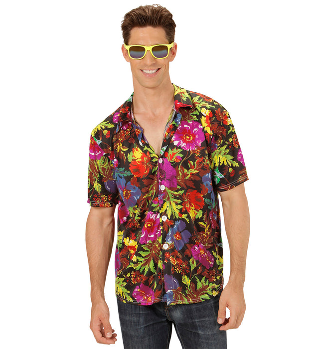 CAMICIA HAWAIANA IN TESSUTO MULTICOLOR FIORATO