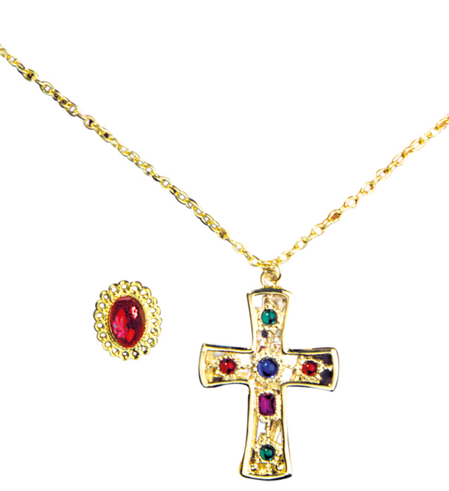 SET GIOIELLI PER TRAVESTIMETO REALE DA RE E REGINA