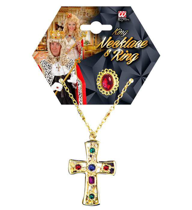 SET GIOIELLI PER TRAVESTIMETO REALE DA RE E REGINA