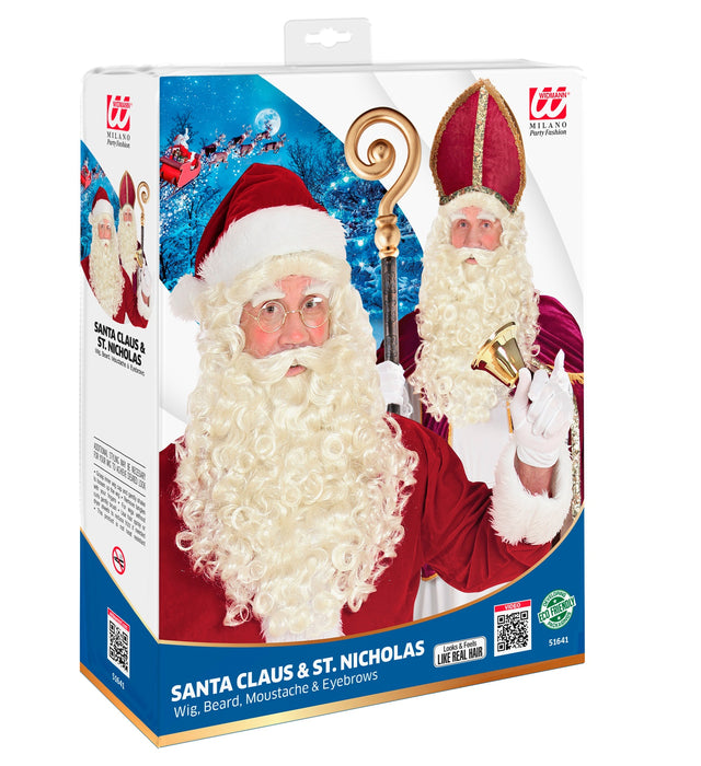 PARRUCCA E BARBA BABBO NATALE CON SOPRACCIGLIA