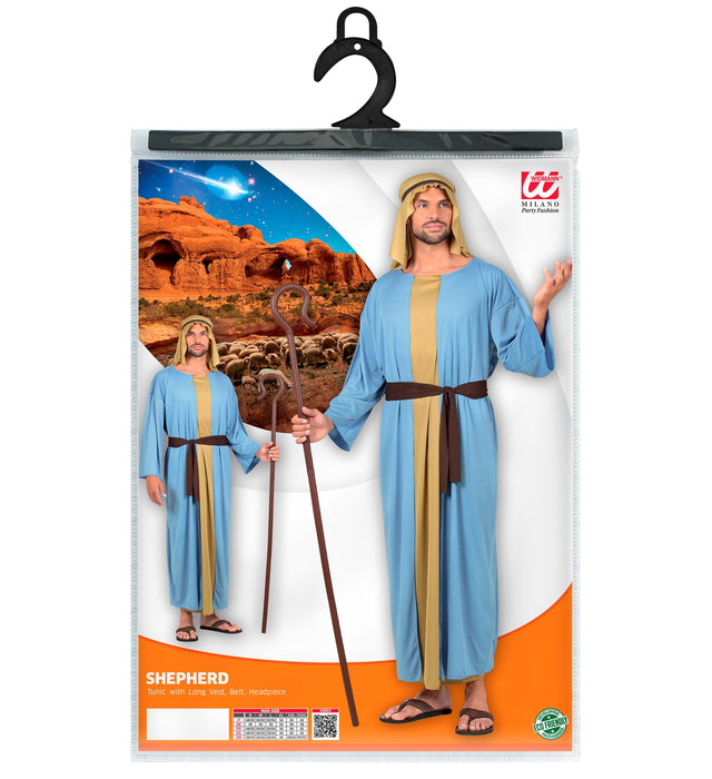 COSTUME PASTORE AZZURRO PER ADULTO PER PRESEPE VIVENTE