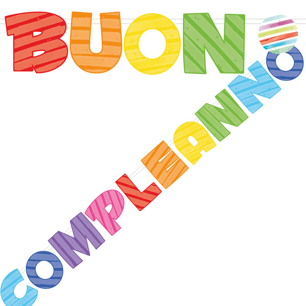 FESTONE BUON COMPLEANNO COLORS MT 3.6