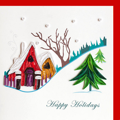 BIGLIETTO QUILLING IL TUO BIANCO NATALE