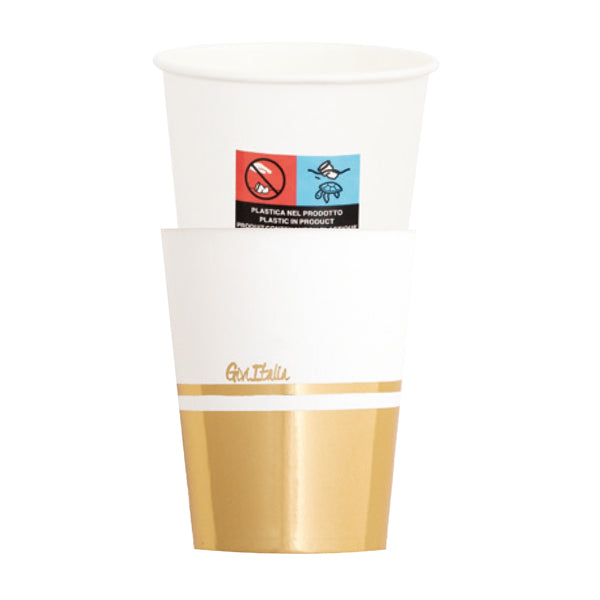 COORDINATO NATALE LIBERTY BIANCO BORDO ORO