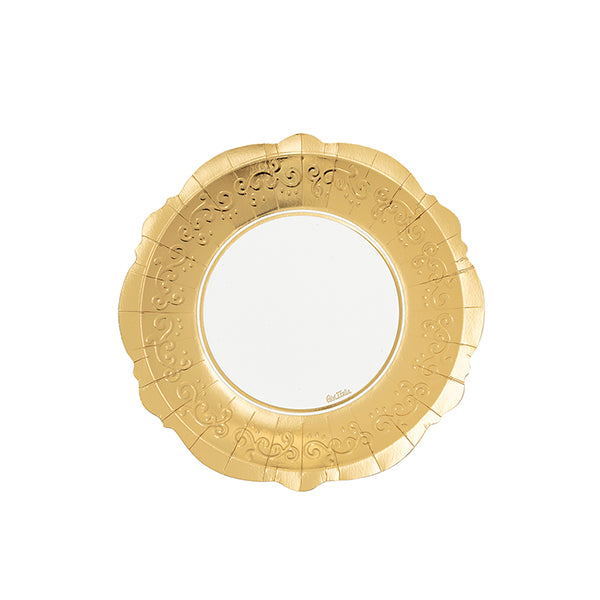 COORDINATO NATALE LIBERTY BIANCO BORDO ORO