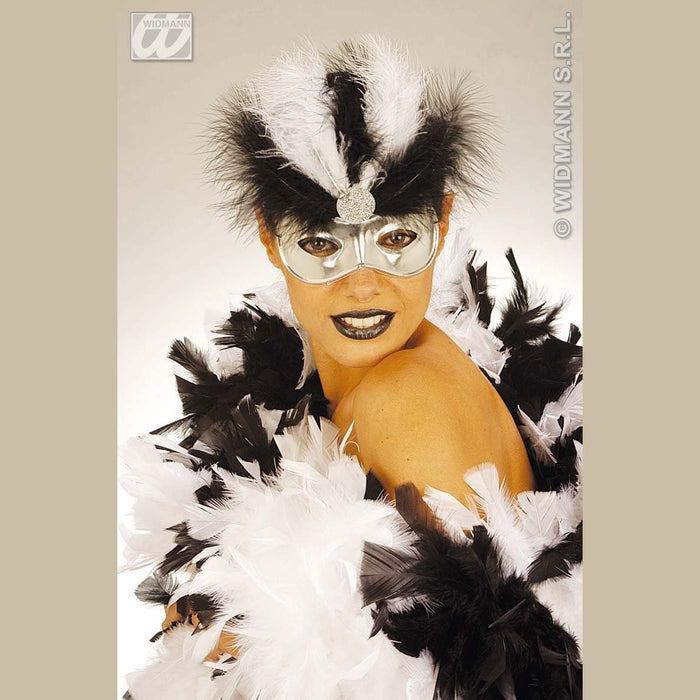 MASCHERA DOMINO CHAMPS-ELYSEES CON PIUME