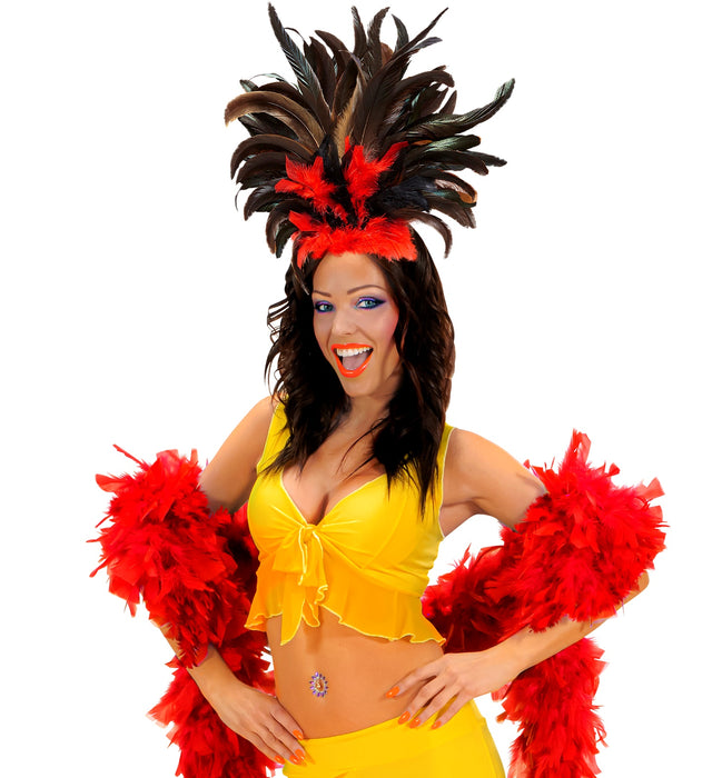 CERCHIETTO PIUME COPACABANA CARNEVALE DI RIO