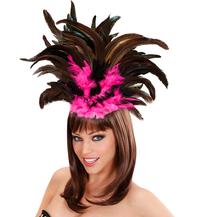 CERCHIETTO PIUME COPACABANA CARNEVALE DI RIO