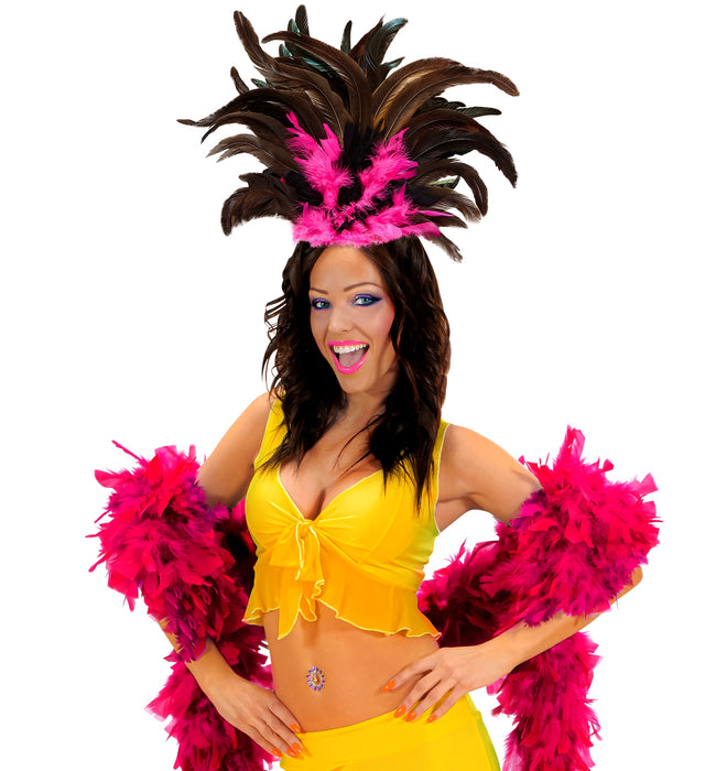 CERCHIETTO PIUME COPACABANA CARNEVALE DI RIO