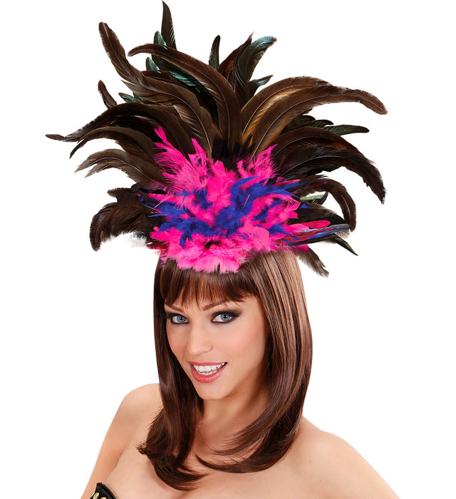 CERCHIETTO PIUME COPACABANA CARNEVALE DI RIO