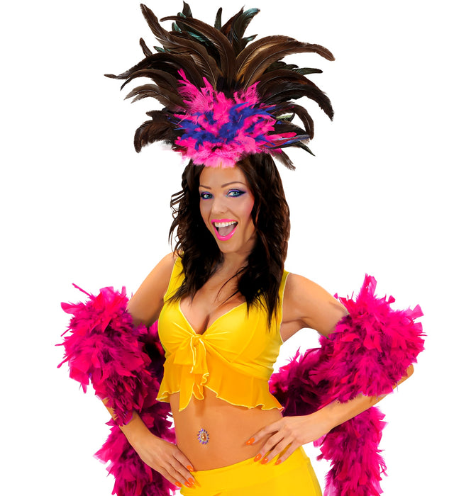 CERCHIETTO PIUME COPACABANA CARNEVALE DI RIO