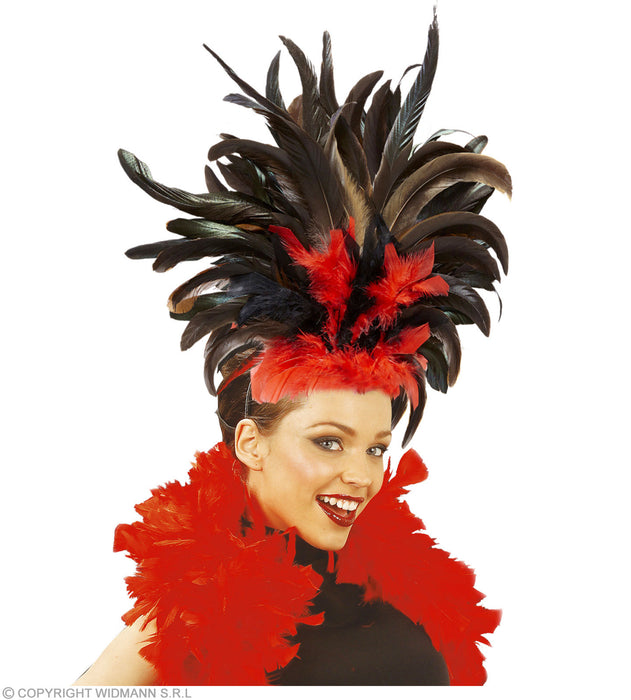 CERCHIETTO PIUME COPACABANA CARNEVALE DI RIO