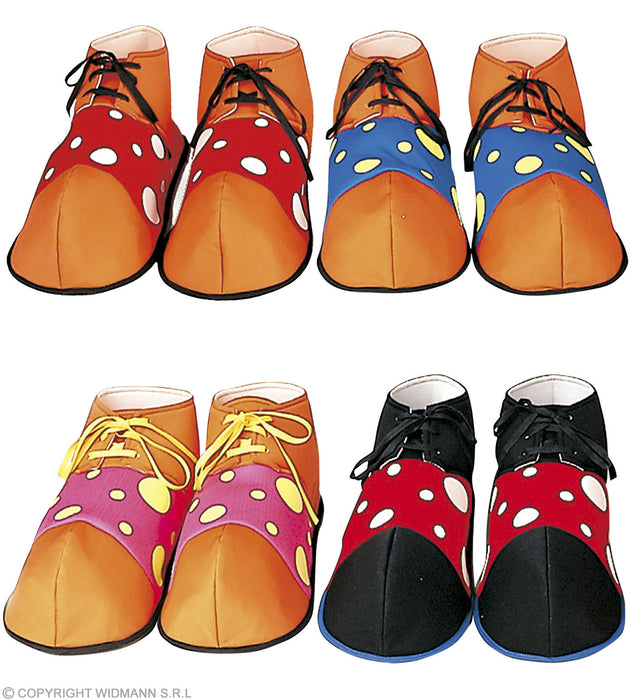 MAXI SCARPE COLORATE DA CLOWN IN TESSUTO CON LACCI