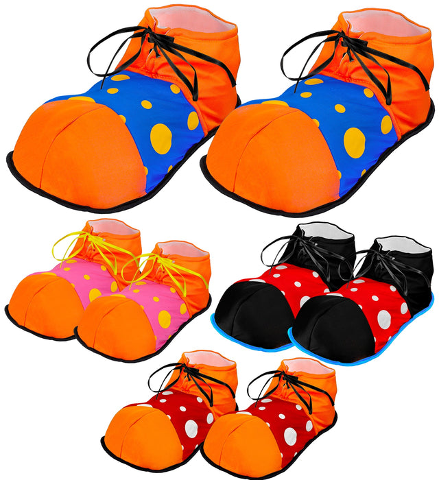 MAXI SCARPE COLORATE DA CLOWN IN TESSUTO CON LACCI