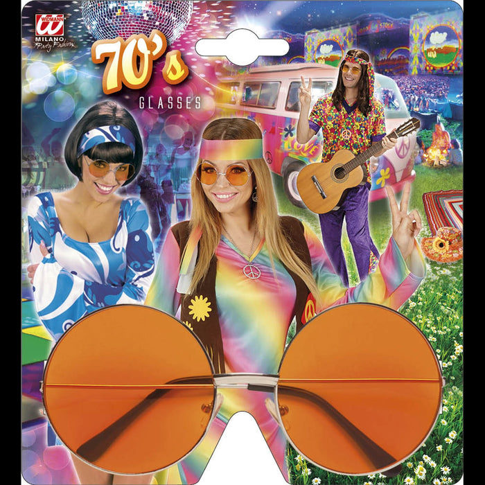 OCCHIALI ANNI 70 CON LENTI ARANCIONI