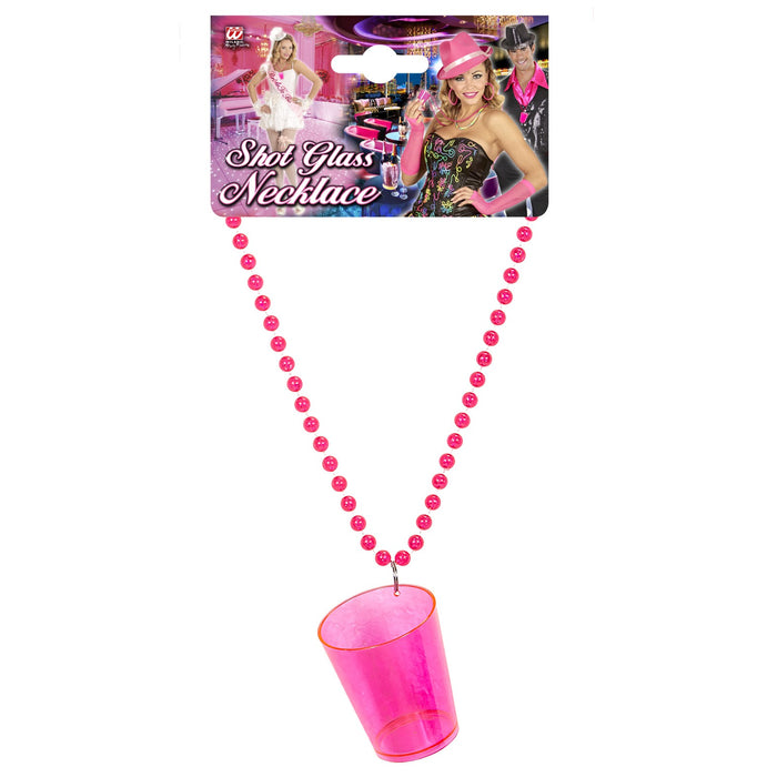 COLLANA FUXIA CON BICCHIERINO PLASTICA