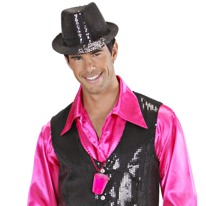 COLLANA FUXIA CON BICCHIERINO PLASTICA