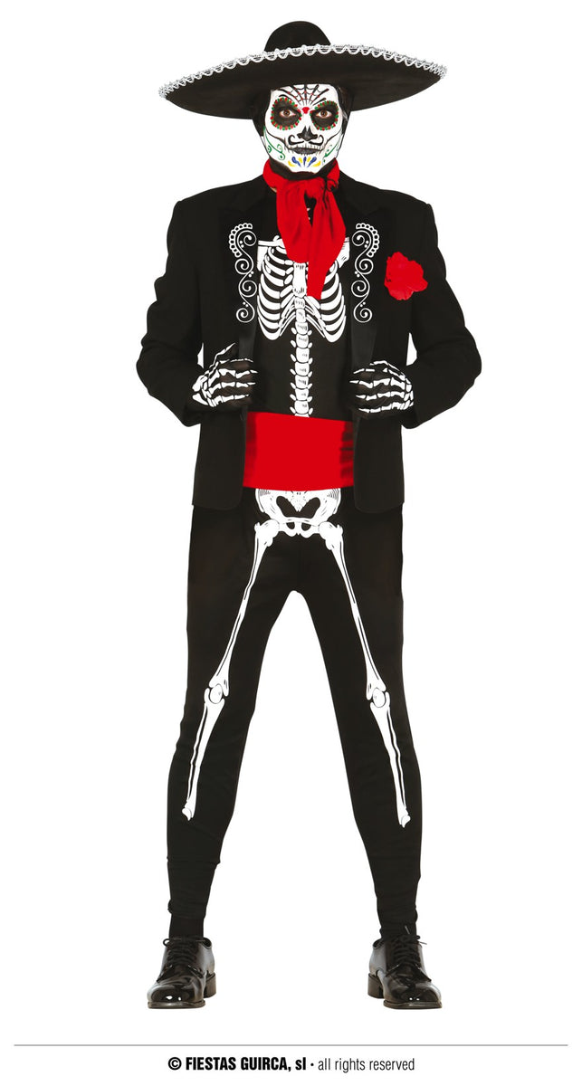 COSTUME MESSICANO SKELETON DIA DE LOS MUERTOS