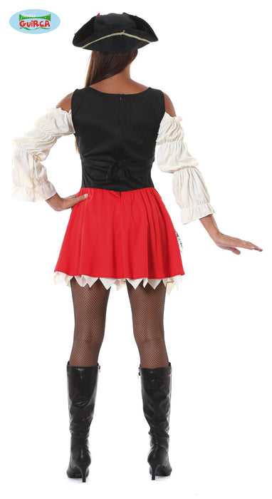COSTUME PIRATESSA CON GONNA ROSSA