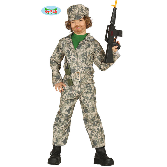 Costume Soldato Vestito Militare Bimbo COSTUME SOLDATO IN MIMETICA