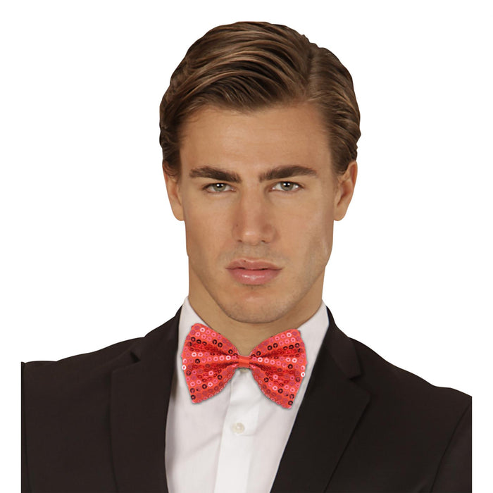 Papillon in paillettes rosso. Papillon Italiano Farfallino Uomo Papillon in paillettes rosso. Papillon Italiano Farfallino Uomo