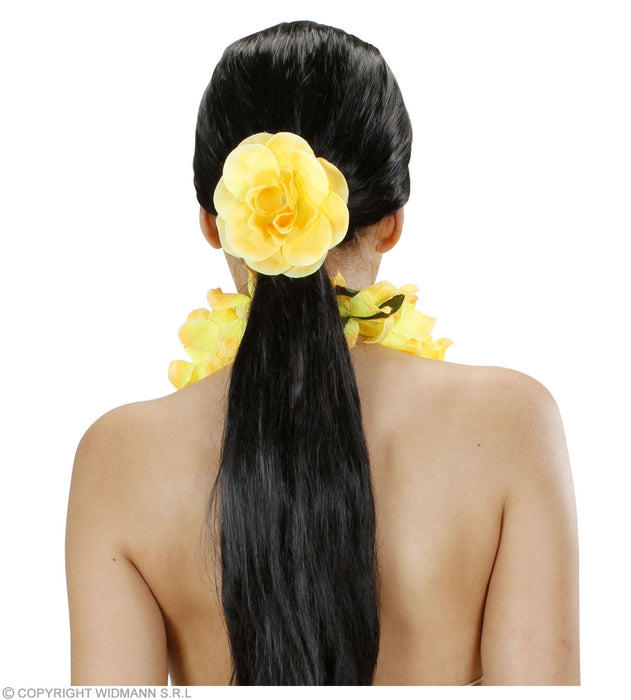 FIORE PER CAPELLI CON ELASTICO PER FESTA HAWAIANA