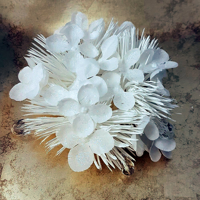 CORONCINA FIORI AGHI BIANCO