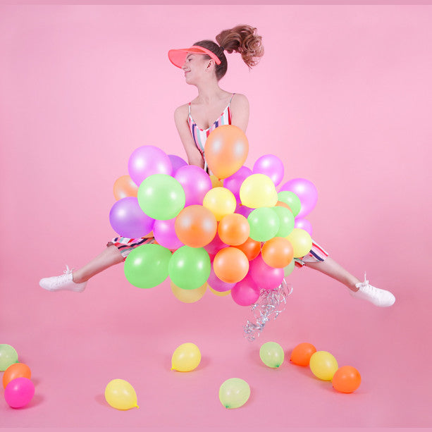 5 PALLONCINI NEON 25 CM IN LATTICE