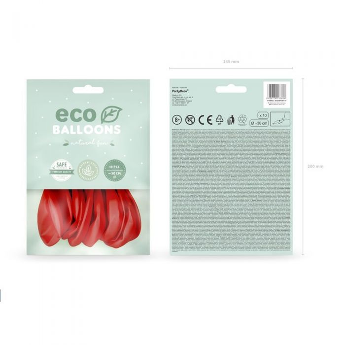 10 PALLONCINI ROSSI CM 30