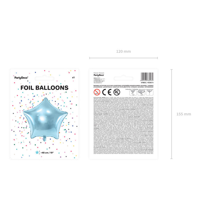 PALLONE STELLA AZZURRA IN FOIL CM 48