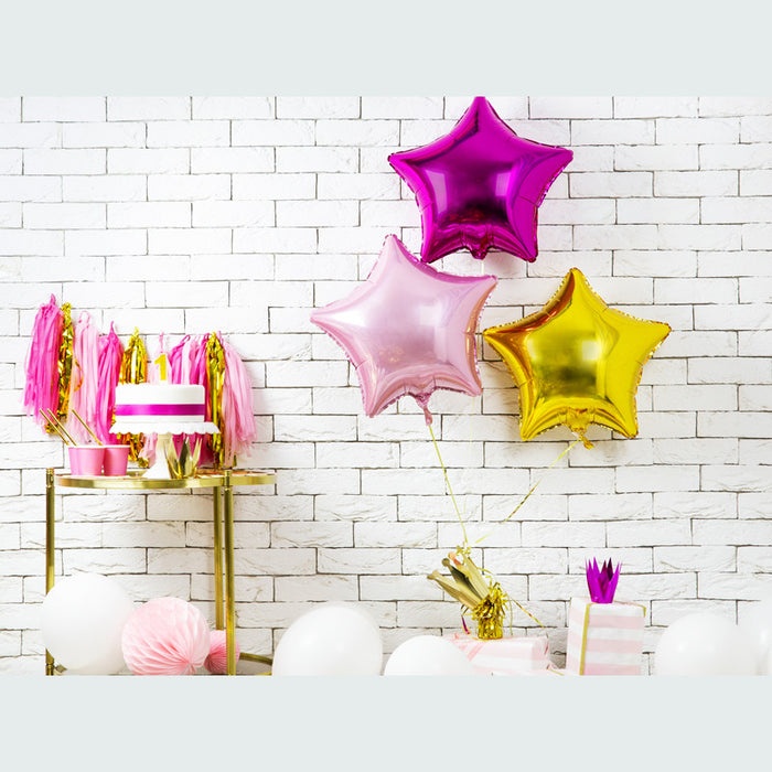 PALLONE STELLA ROSA IN FOIL CM 48