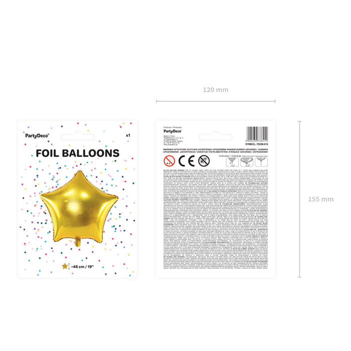 PALLONE STELLA ORO IN FOIL CM 48
