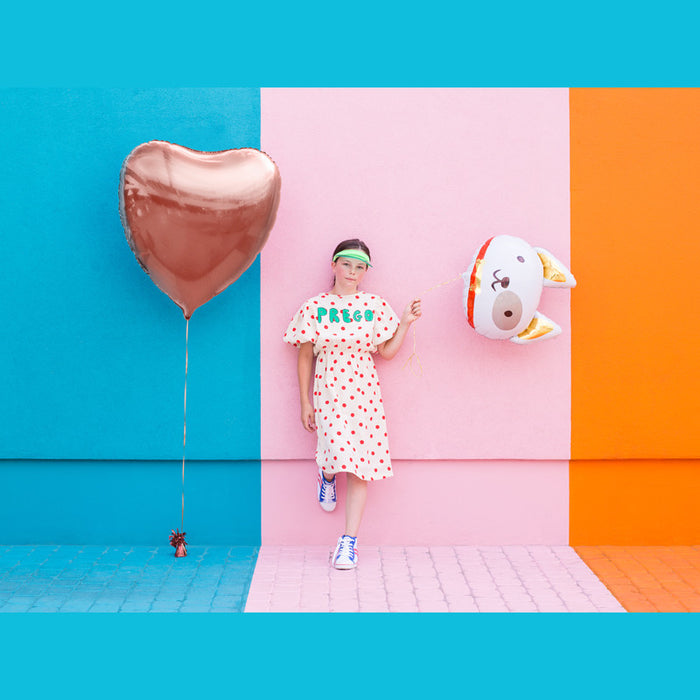 PALLONCINO CUORE ROSE GOLD 72 CM
