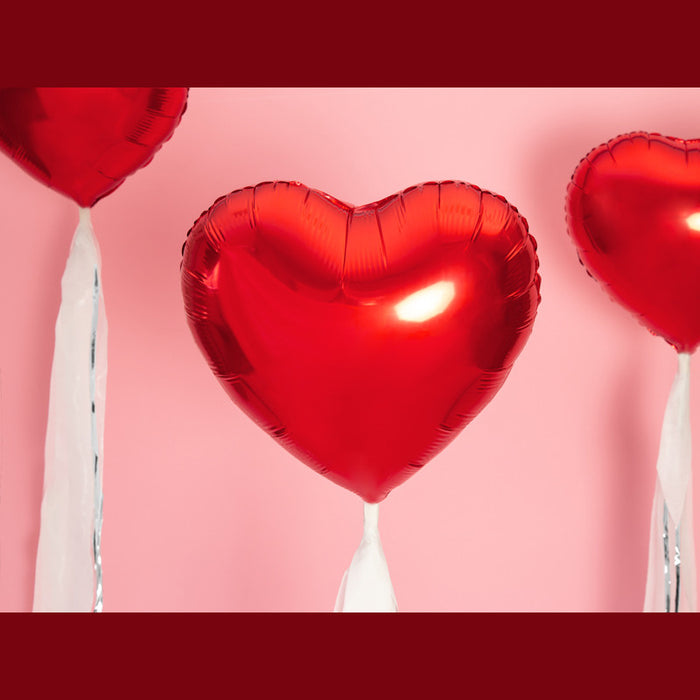 PALLONE CUORE ROSSO IN FOIL CM 45
