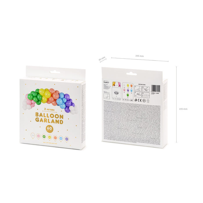 GHIRLANDA PALLONCINI KIT DA 60 PEZZI