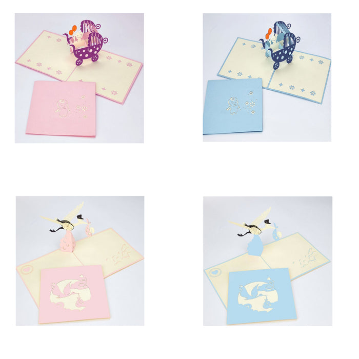 BIGLIETTI ORIGAMO NASCITA