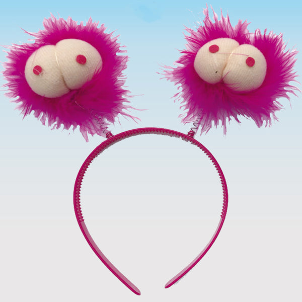 CERCHIETTO SEXY SENO CON MARABOU FUXIA