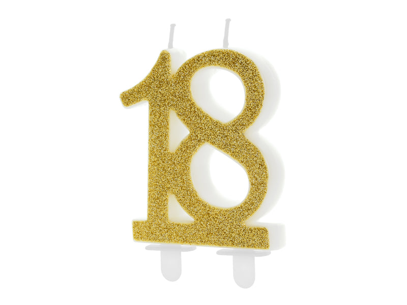 CANDELA 18 ANNI DORATA CM 7.5