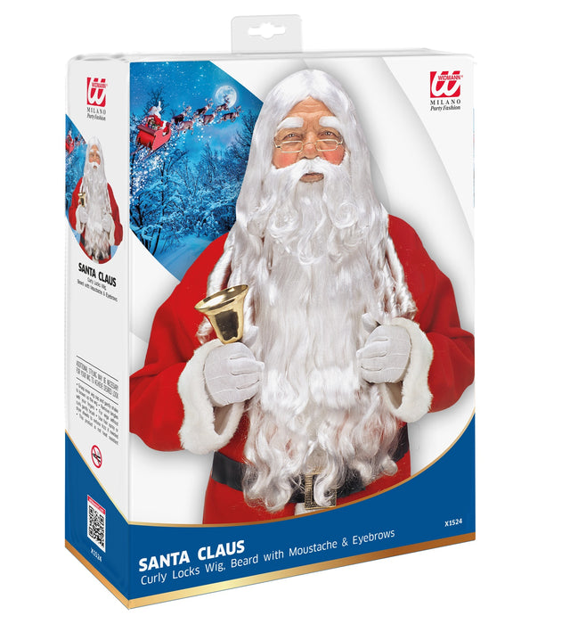 PARRUCCA BABBO NATALE BOCCOLI E SOPRACCIGLIA