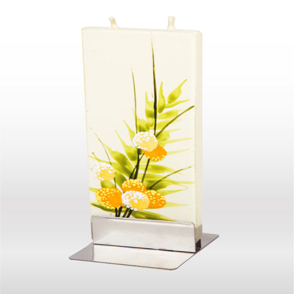 CANDELA DECORATIVA HAND MADE TEMA FLOREALE