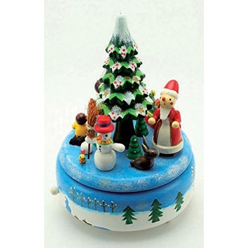 CARILLON BABBO NATALE E ALBERO IN LEGNO