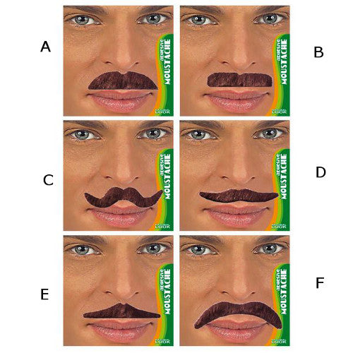 FINTO BAFFO CASTANO ADESIVO