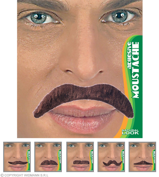 FINTO BAFFO CASTANO ADESIVO